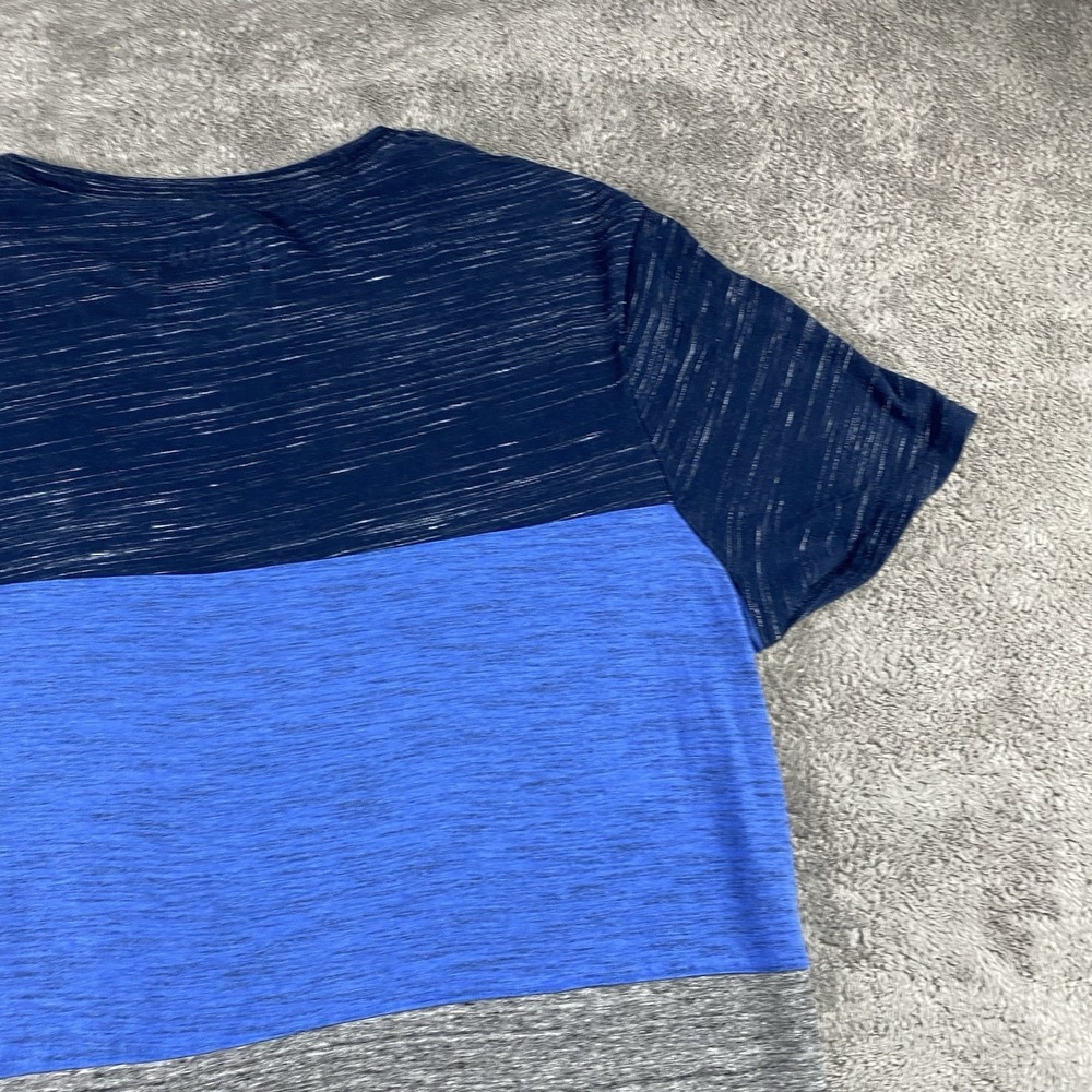 Urban Pipeline T-Shirt Short Sleeve Mens Medium Gray Blue Colorblock - Picture 14 of 15